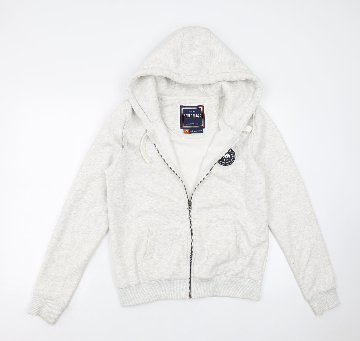 SoulCal Womens Grey   Full Zip Hoodie Size 14