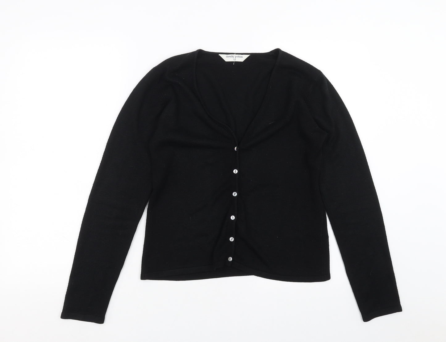 Dorothy Perkins Womens Black  Knit Cardigan Jumper Size 12