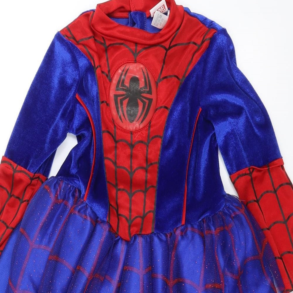 Marvel Girls Blue   Ball Gown  Size 5-6 Years  - Spiderman costume