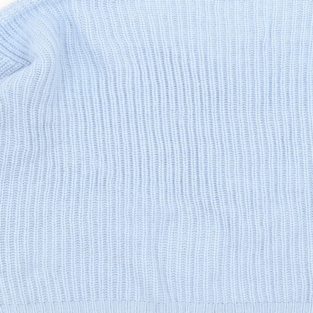 Select Womens Blue  Knit Pullover Jumper Size 14  - beaded neck line