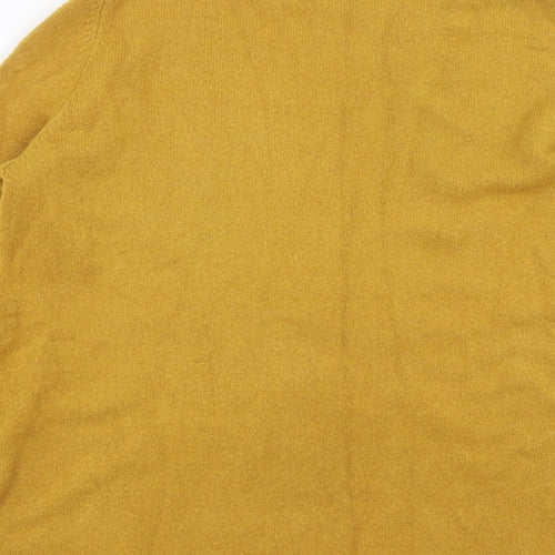 SMF Womens Yellow  Knit Pullover Jumper Size 14  - dotted pattern