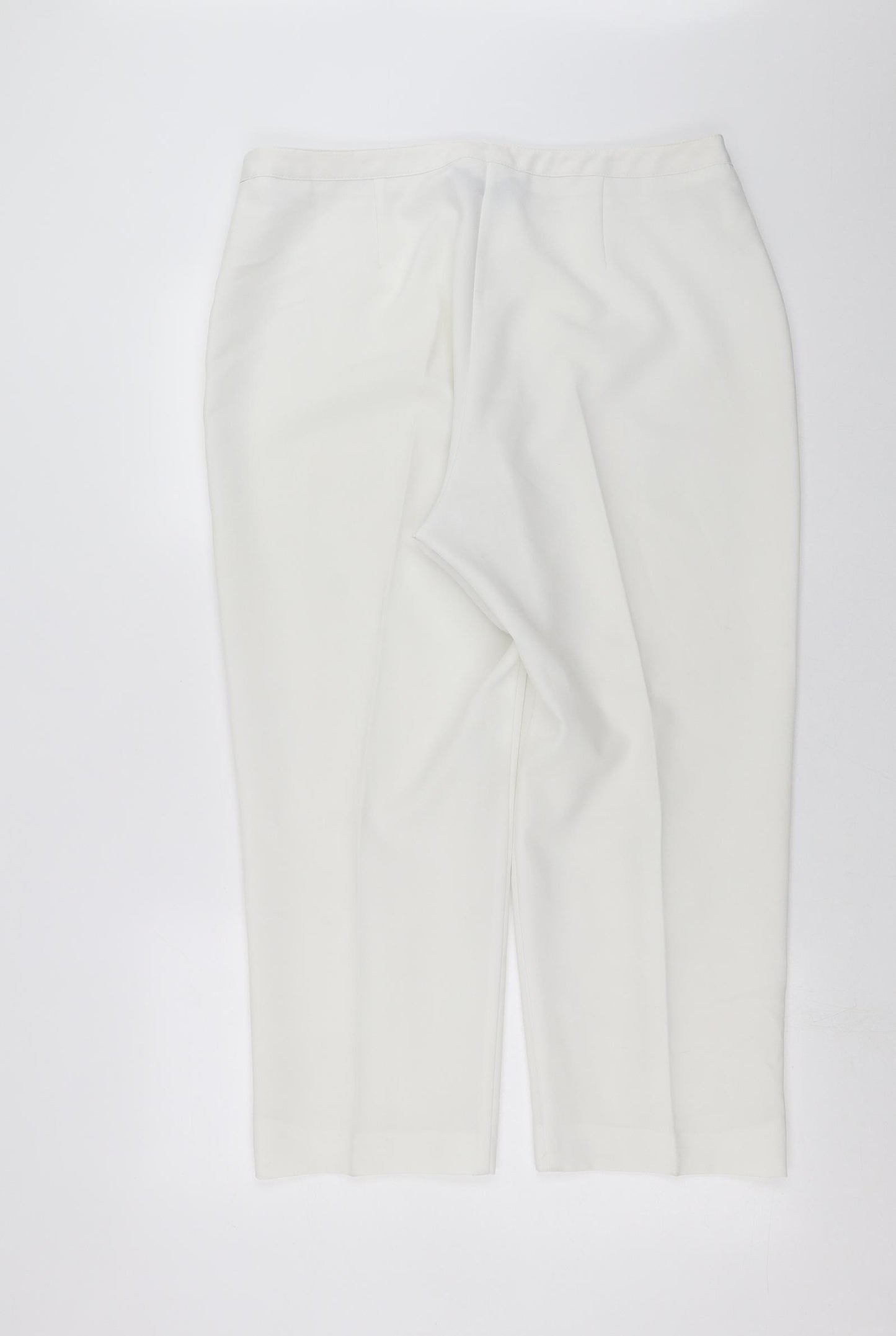 AMARANTO Womens White   Cropped Trousers Size 18 L24 in