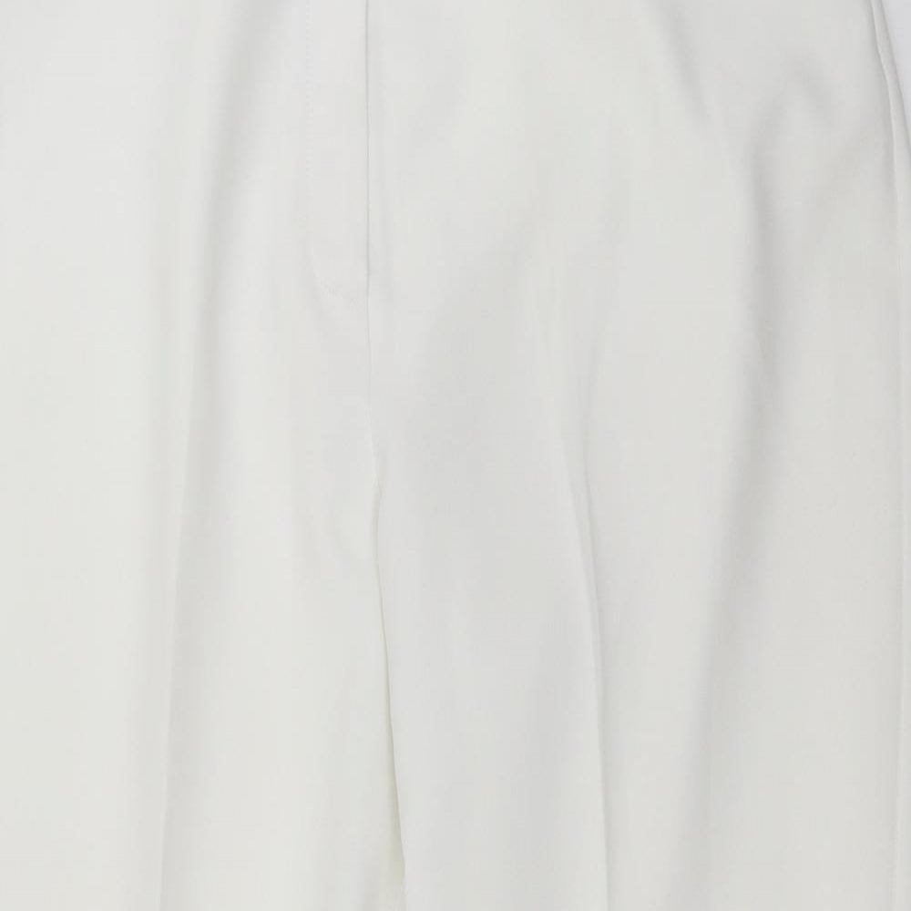 AMARANTO Womens White   Cropped Trousers Size 18 L24 in