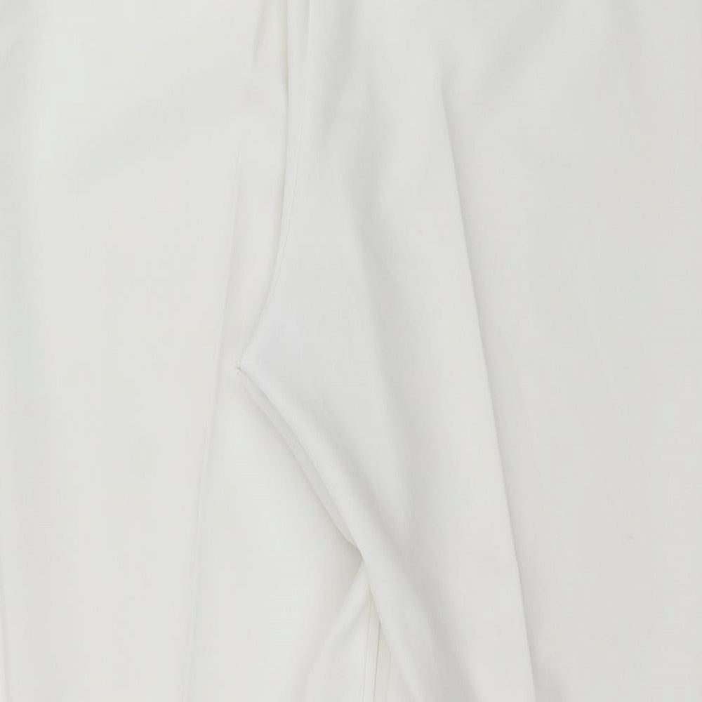 AMARANTO Womens White   Cropped Trousers Size 18 L24 in