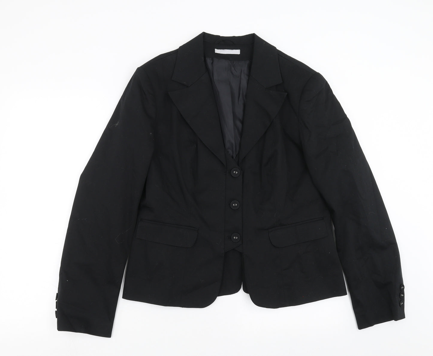Preworn Womens Black   Jacket Suit Jacket Size 16