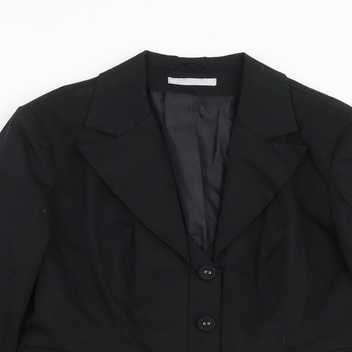 Preworn Womens Black   Jacket Suit Jacket Size 16