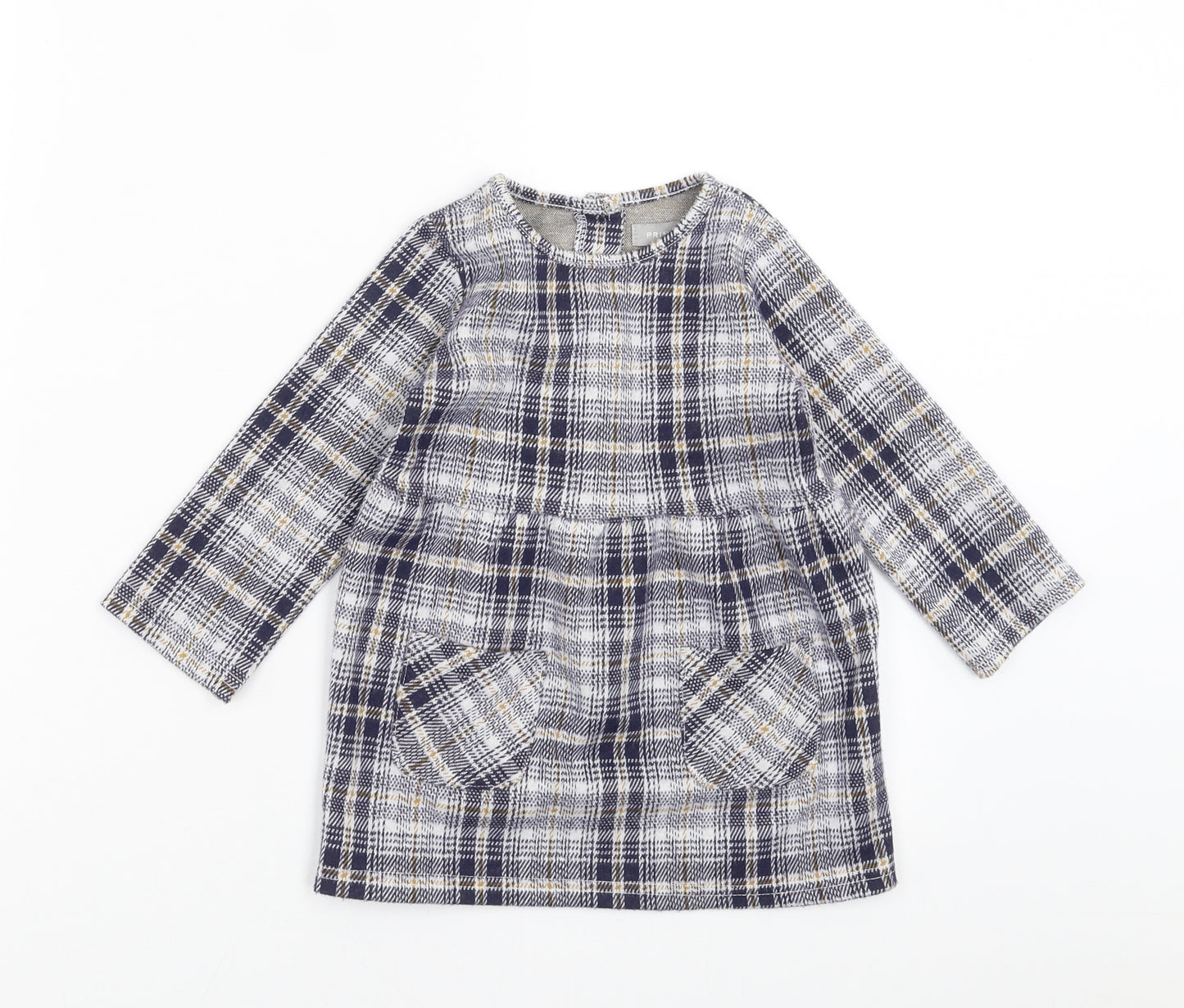 Primark Girls Blue Plaid  Fit & Flare  Size 18-24 Months