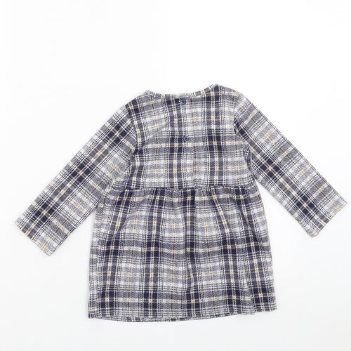 Primark Girls Blue Plaid  Fit & Flare  Size 18-24 Months
