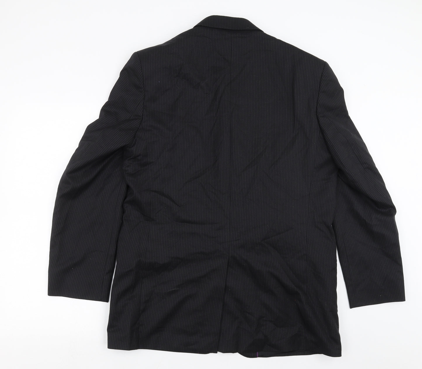 NEXT Mens Black Striped  Jacket Suit Jacket Size 40