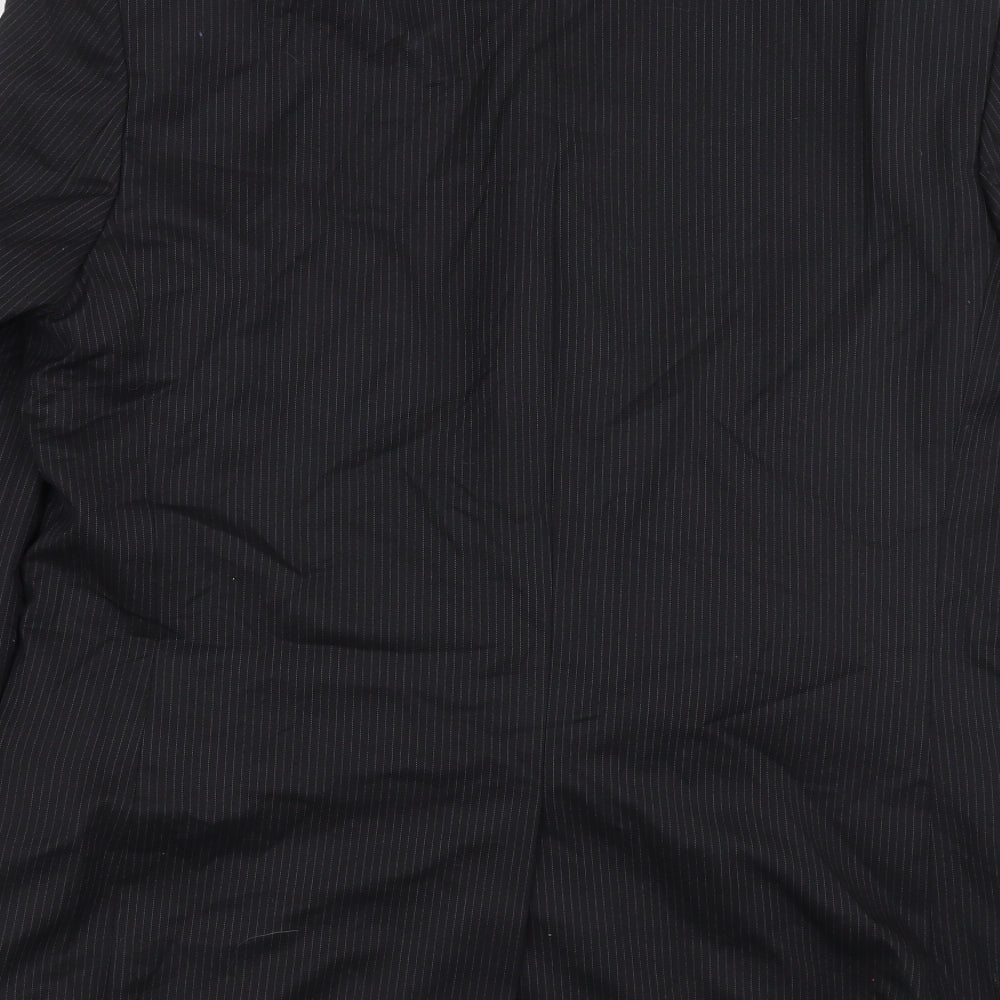 NEXT Mens Black Striped  Jacket Suit Jacket Size 40