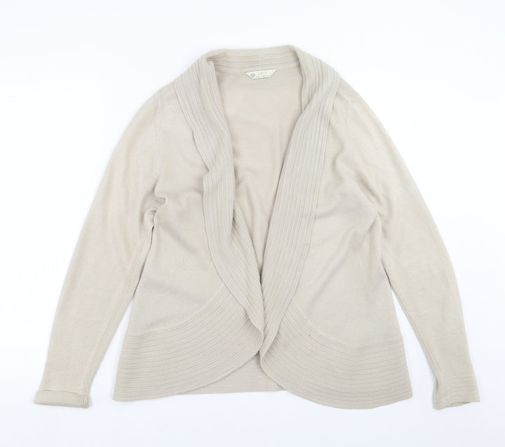 BHS Womens Beige Knit Cardigan Jumper Size 14