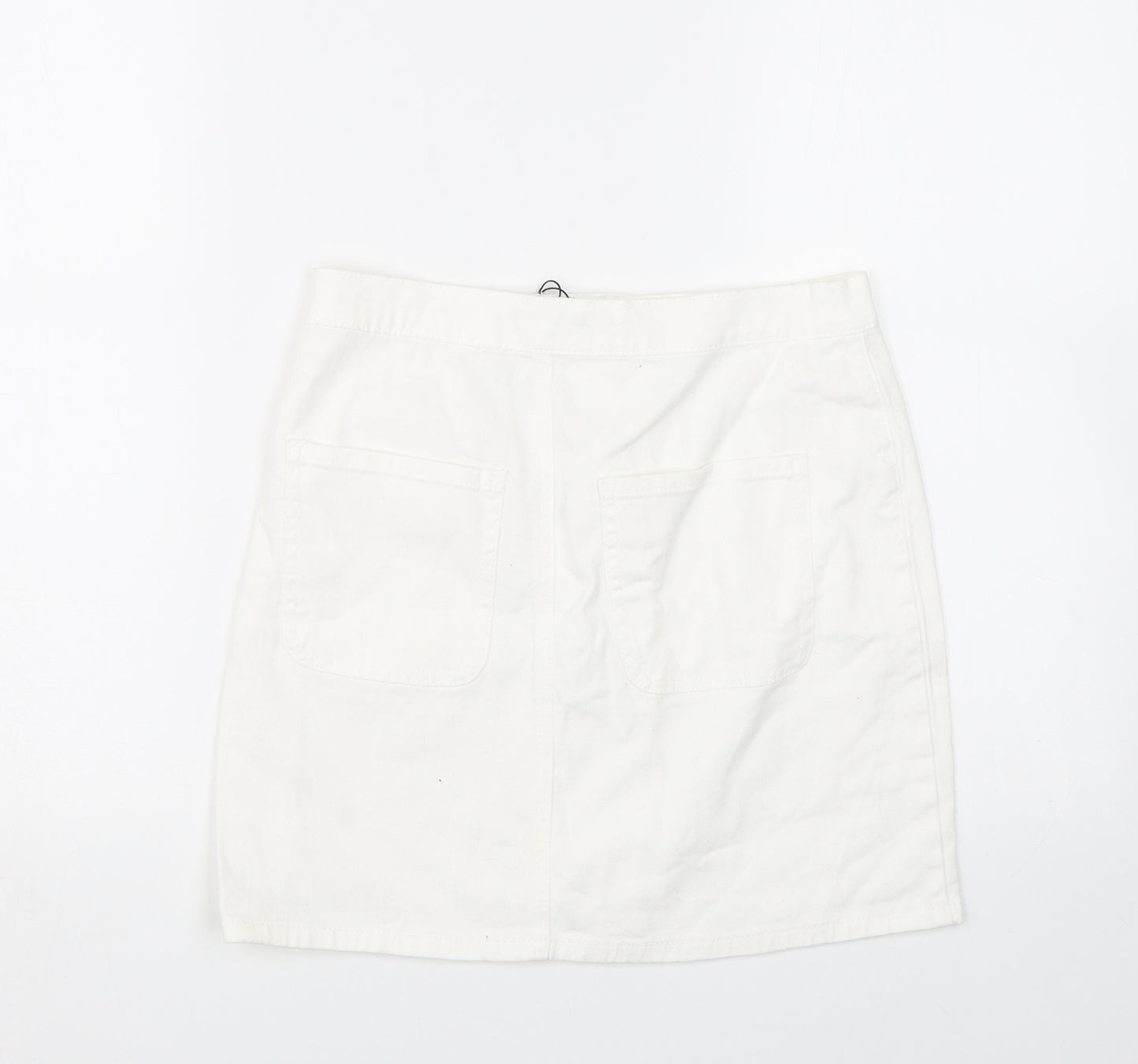 PRETTYLITTLETHING Womens White   Mini Skirt Size 10