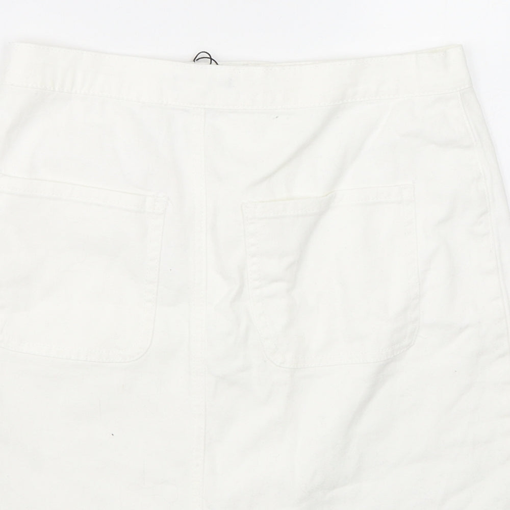 PRETTYLITTLETHING Womens White   Mini Skirt Size 10