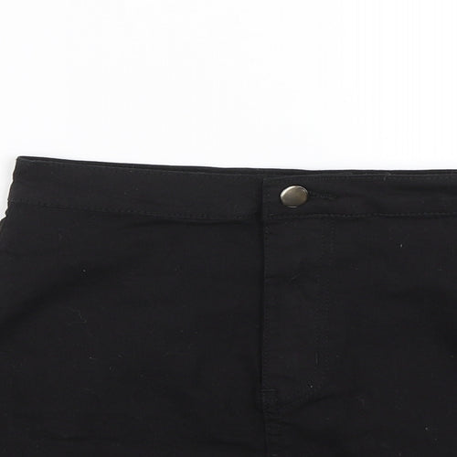 PRETTYLITTLETHING Womens Black  Denim Mini Skirt Size 8