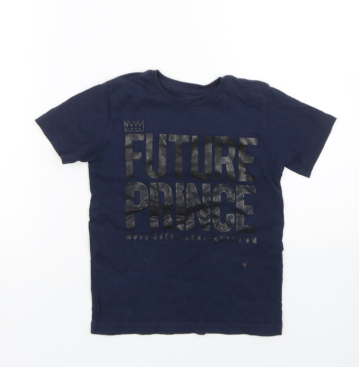 Preworn Boys Blue   Basic T-Shirt Size 5-6 Years  - Prince