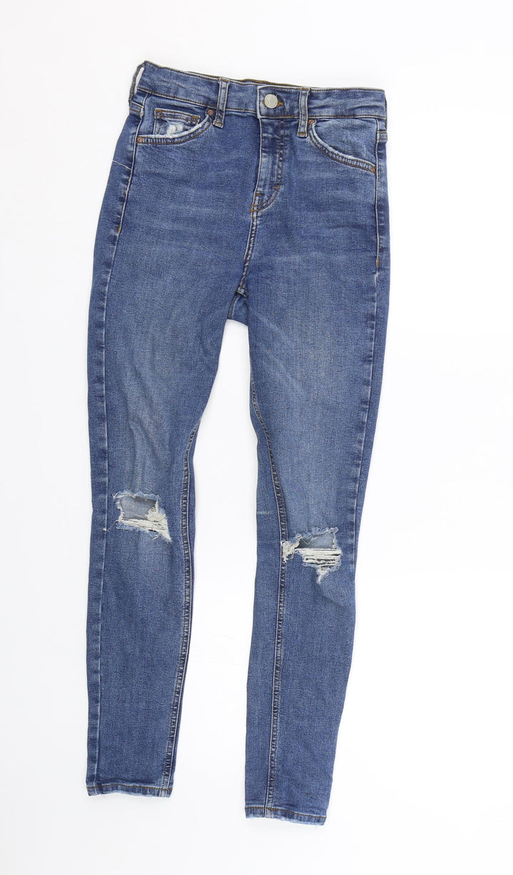 Topshop Womens Blue Denim Skinny Jeans Size 26 L26 in