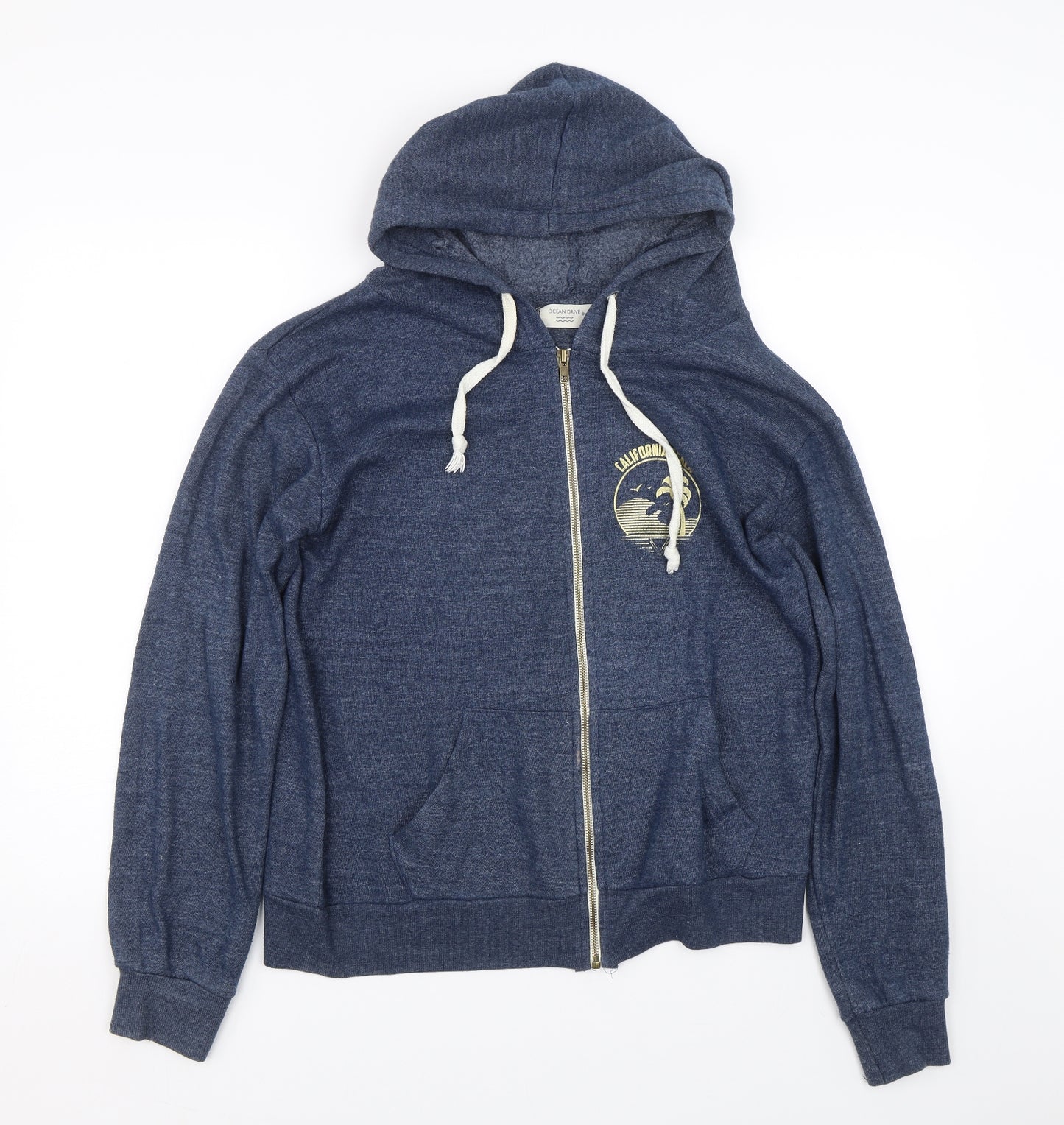 ocean drive Mens Blue   Full Zip Hoodie Size M