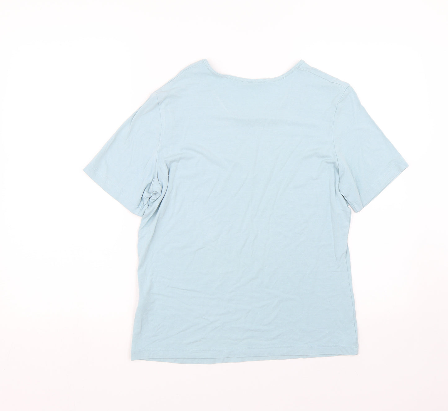 M&S Womens Blue   Basic T-Shirt Size 14