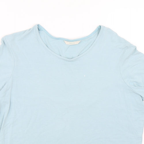 M&S Womens Blue   Basic T-Shirt Size 14