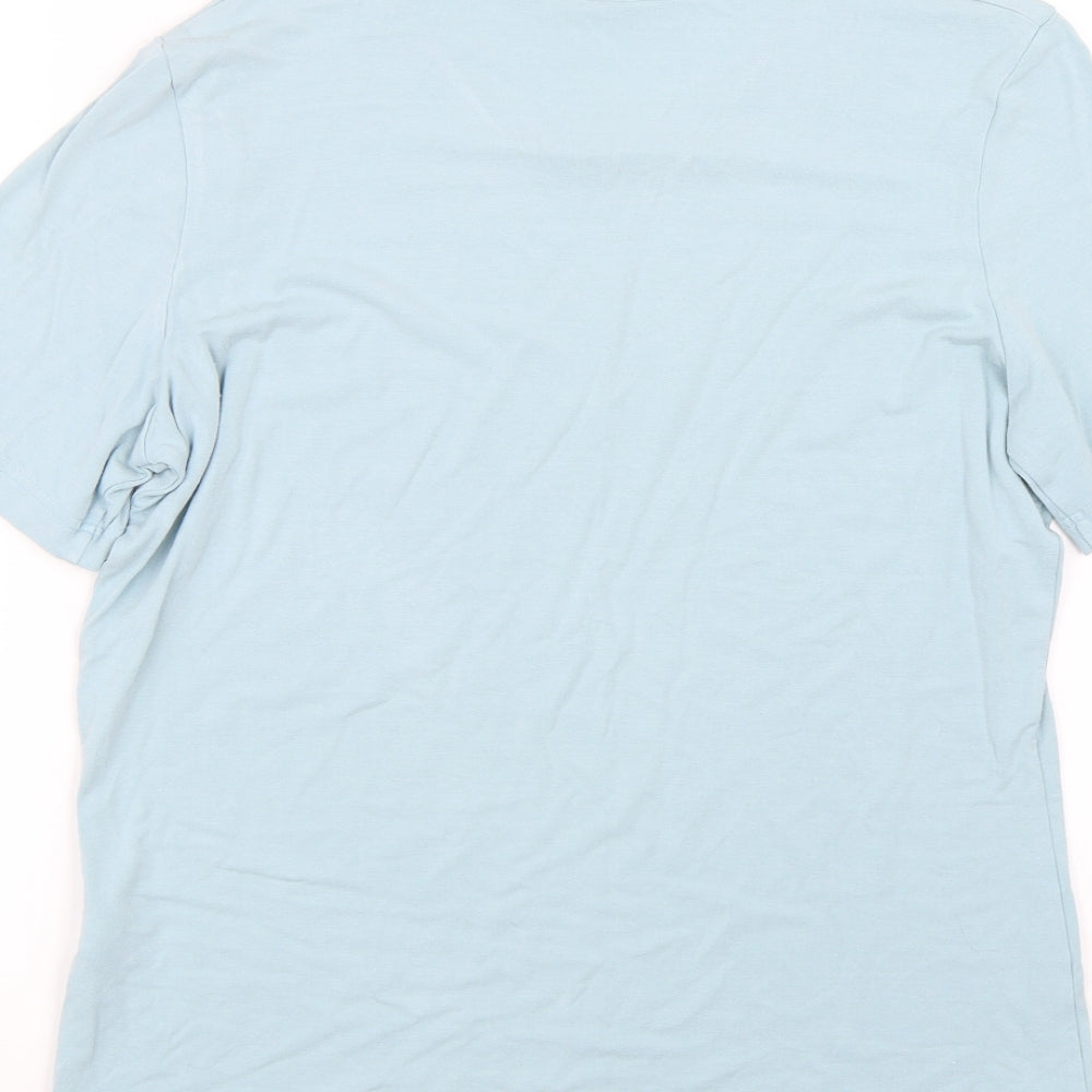 M&S Womens Blue   Basic T-Shirt Size 14