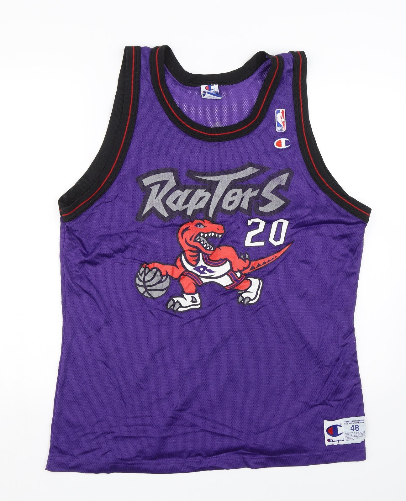 Champion Mens Purple   Jersey Tank Size M  - Toronto Raptors