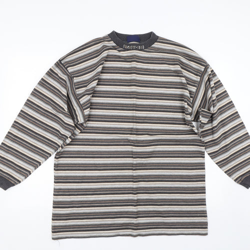 The Sweater Shop Womens Brown Striped  Pullover Jumper Size L
