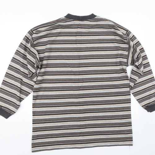 The Sweater Shop Womens Brown Striped  Pullover Jumper Size L