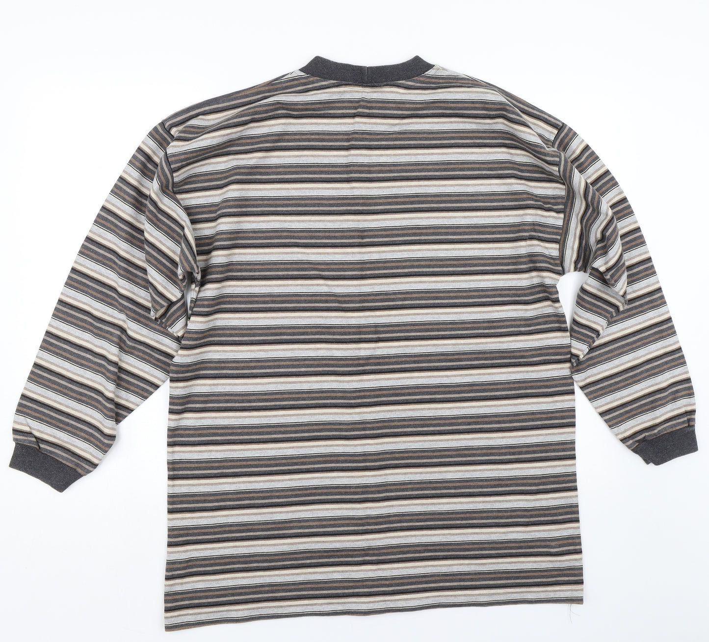 The Sweater Shop Womens Brown Striped  Pullover Jumper Size L