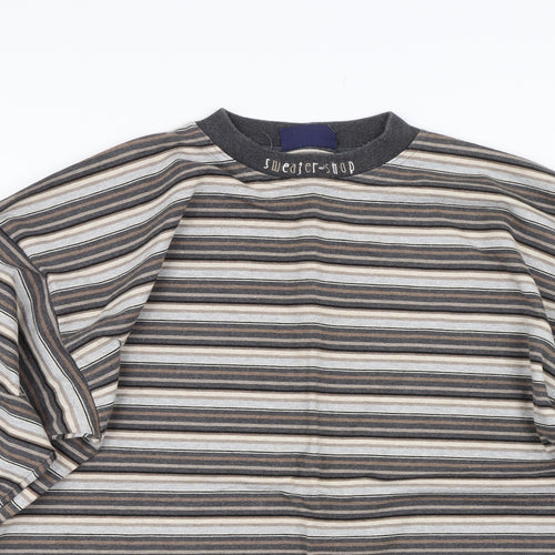 The Sweater Shop Womens Brown Striped  Pullover Jumper Size L