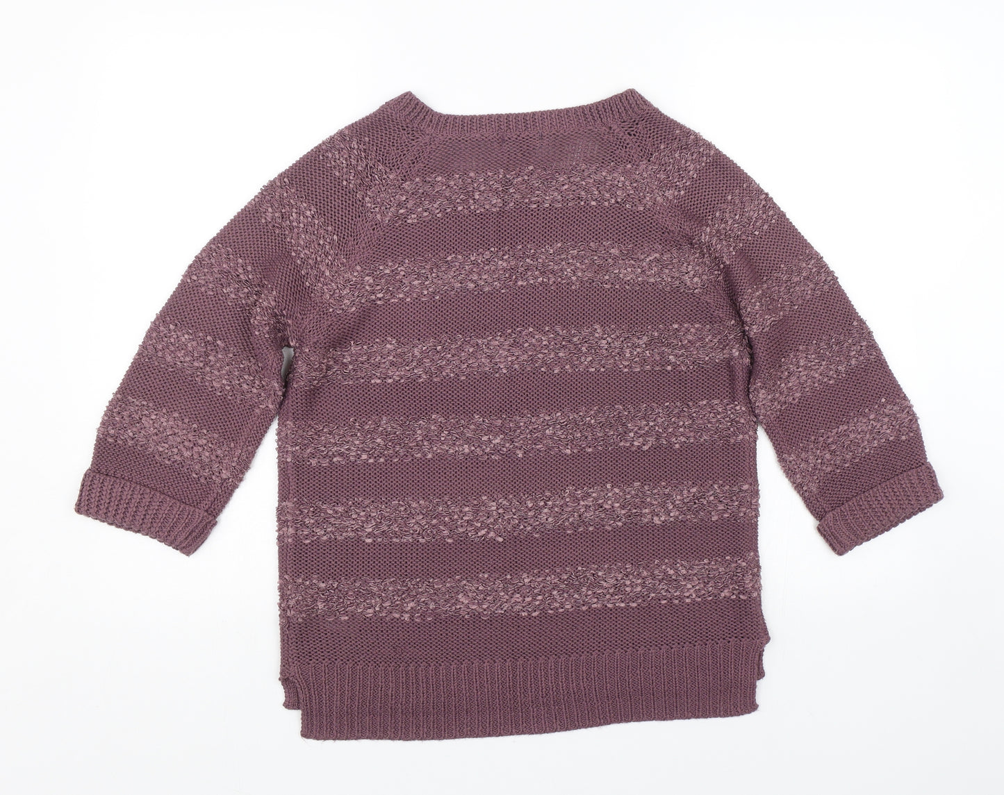 F&F Womens Purple Floral  Pullover Jumper Size 12