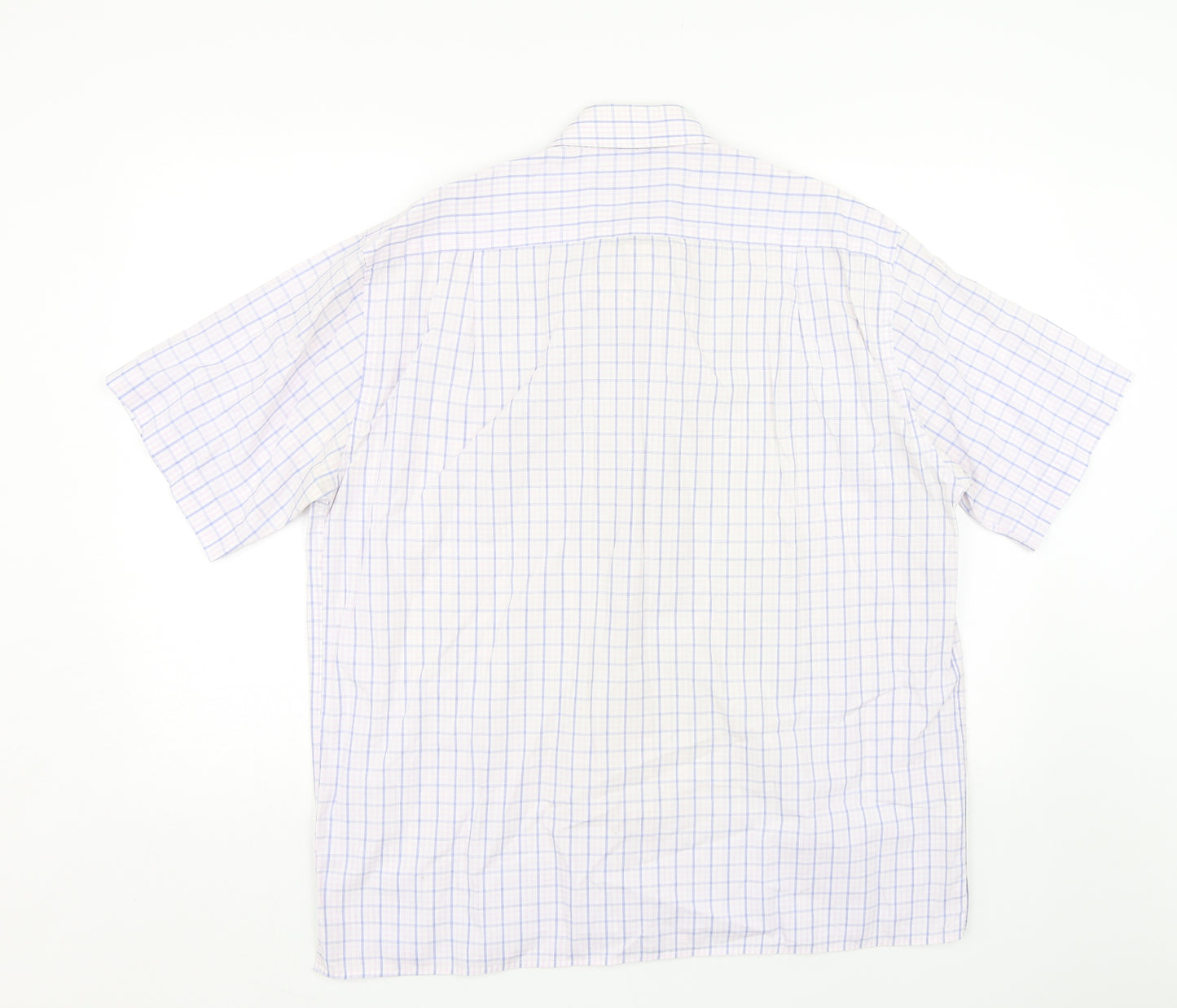 M&S Mens Pink Check   Button-Up Size 16.5