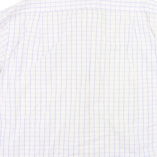 M&S Mens Pink Check   Button-Up Size 16.5