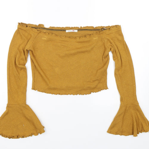 Better be Womens Yellow   Cropped T-Shirt Size S