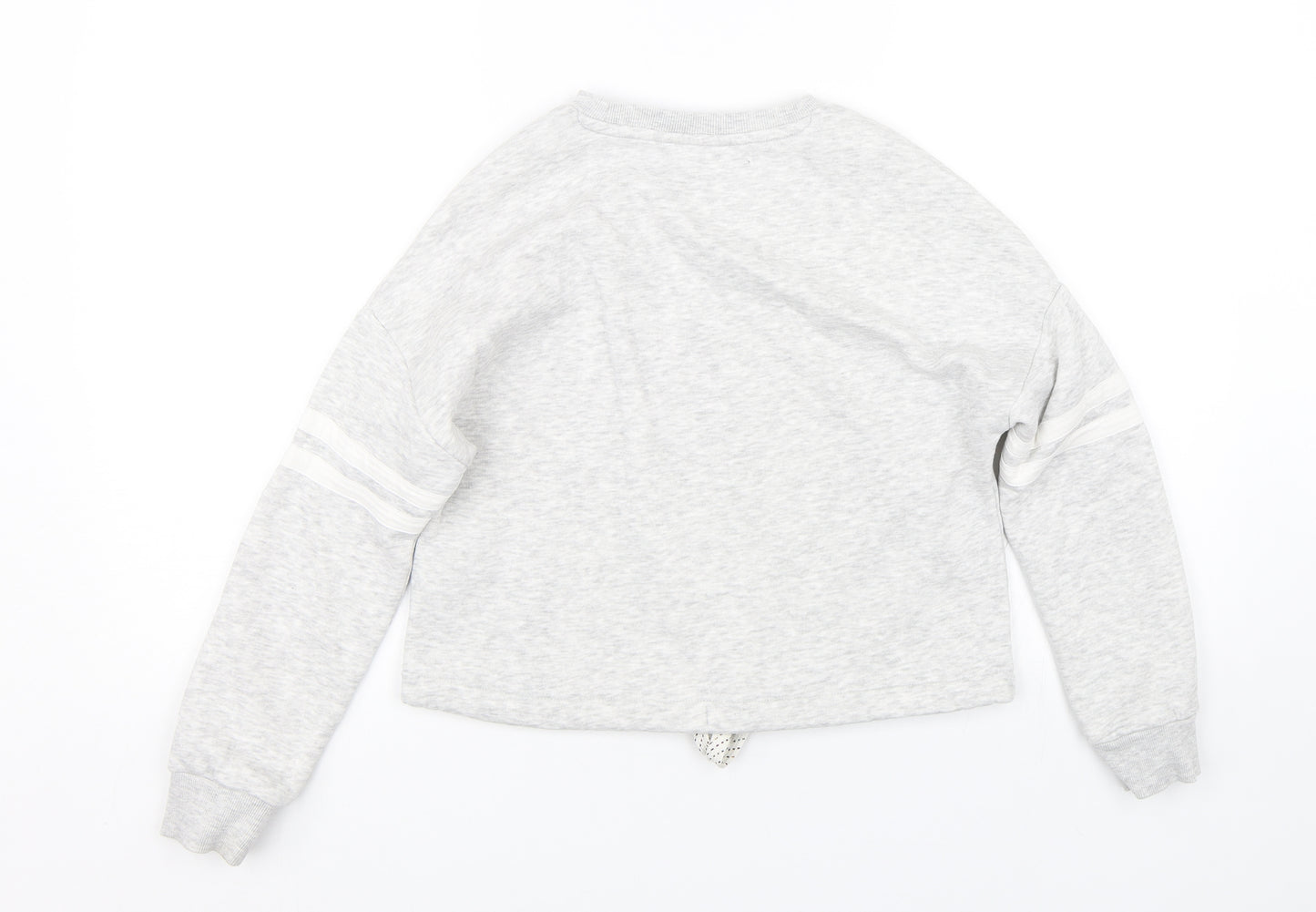 M&S Girls Grey Striped  Pullover Sweatshirt Size 10-11 Years