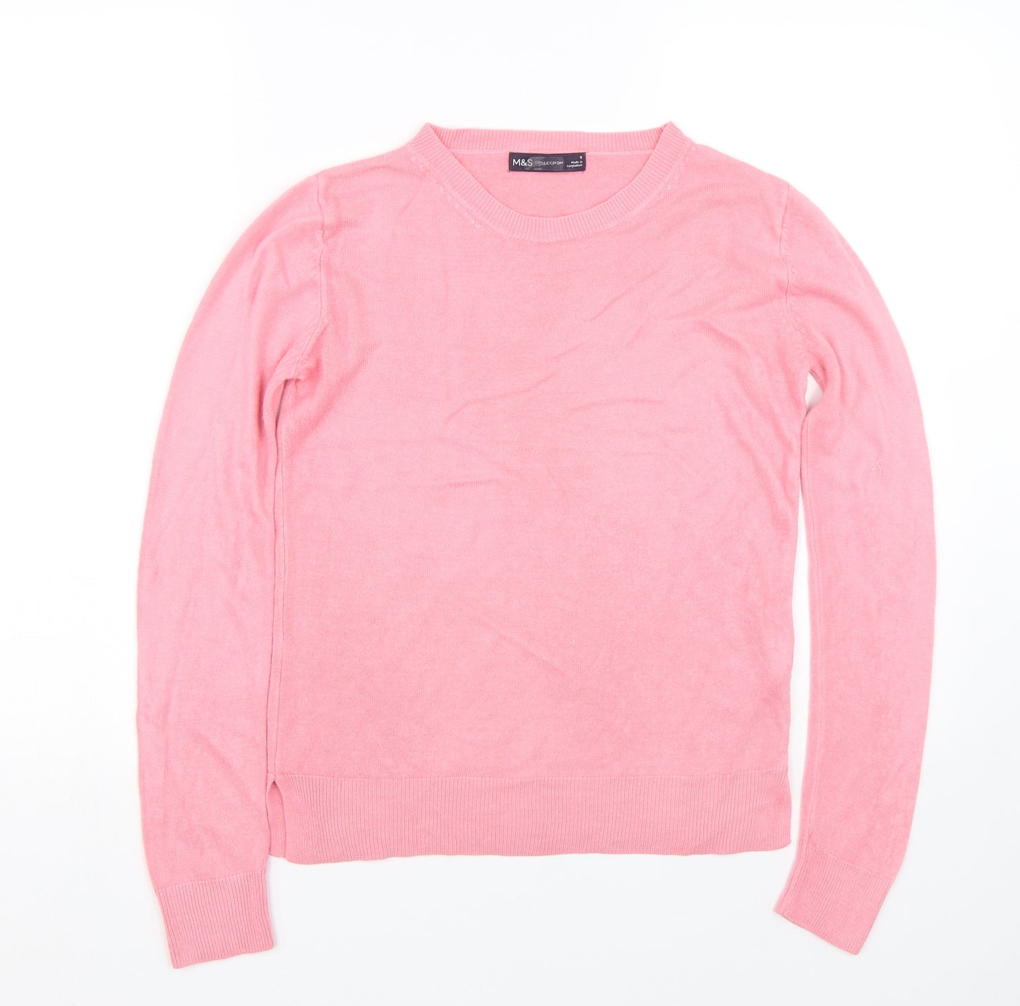 M&S Womens Pink   Pullover Jumper Size 8