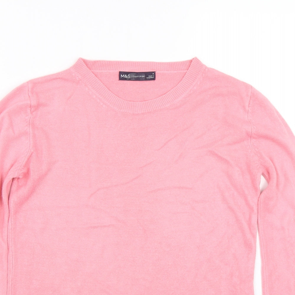 M&S Womens Pink   Pullover Jumper Size 8