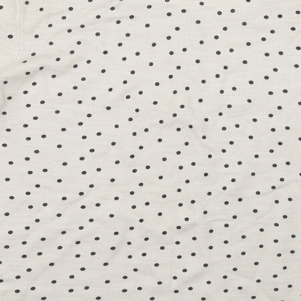 Papaya Womens Beige Polka Dot  Pullover Jumper Size 18