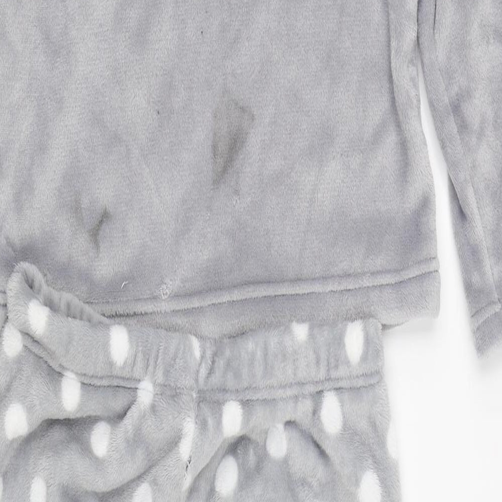 George Womens Grey Polka Dot   Pyjama Set Size 14  - Christmas