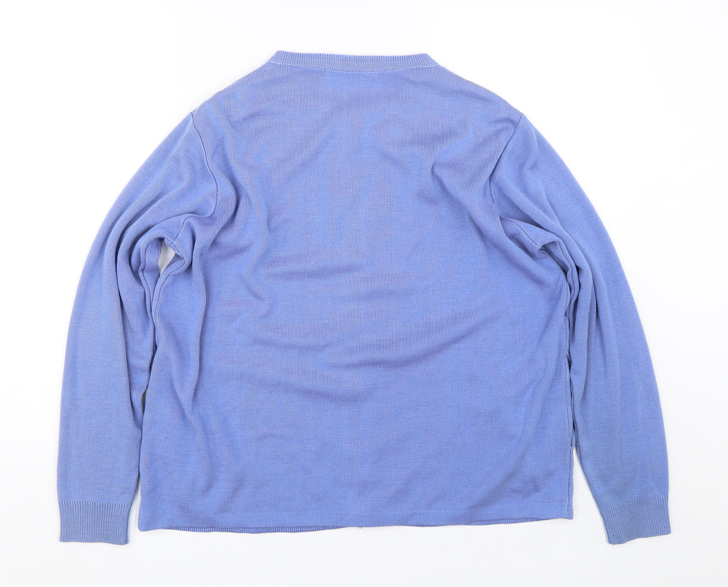 Isle Essentials Womens Blue   Cardigan Jumper Size M