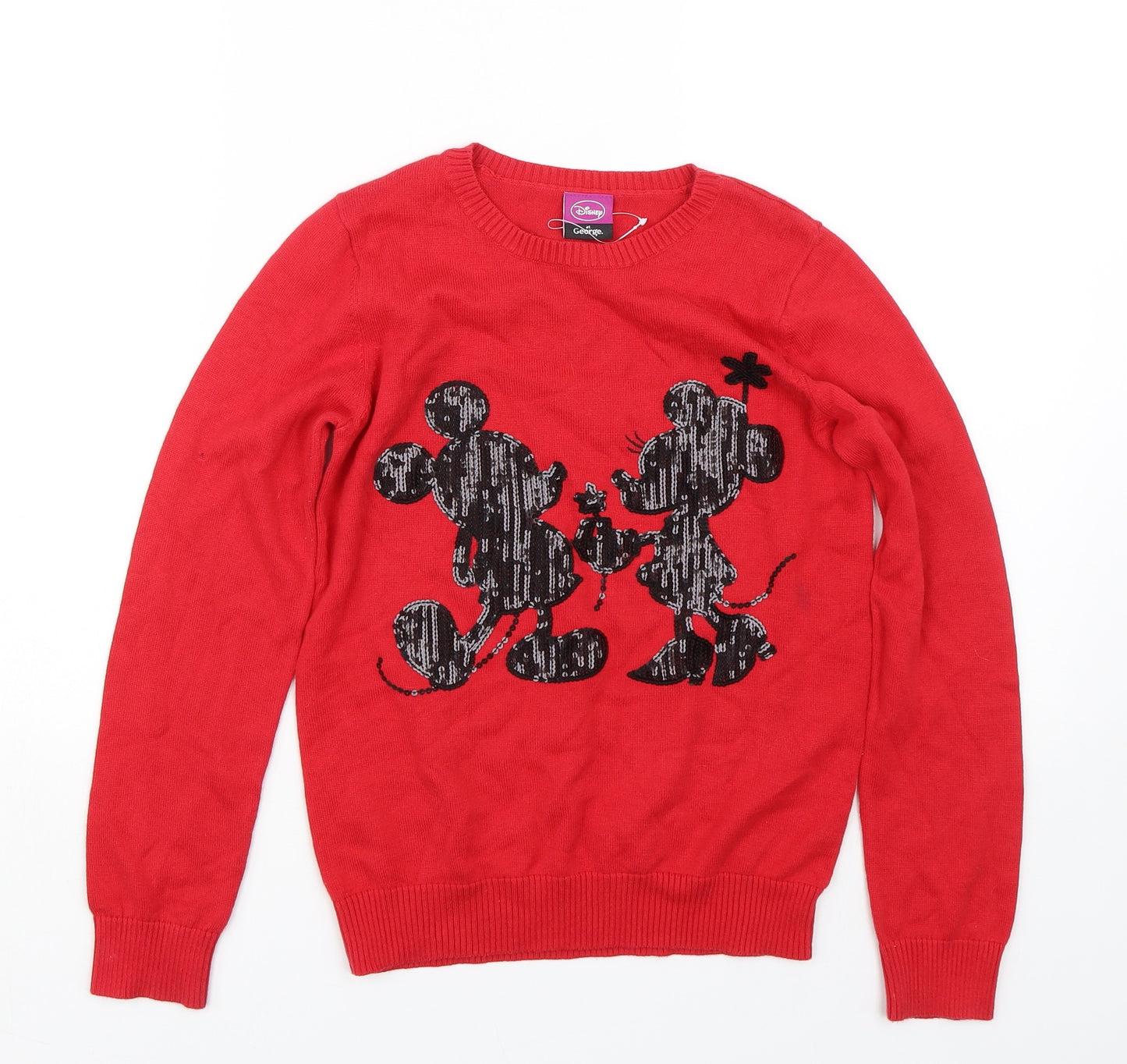 George Girls Red   Pullover Jumper Size 10-11 Years  - Disney