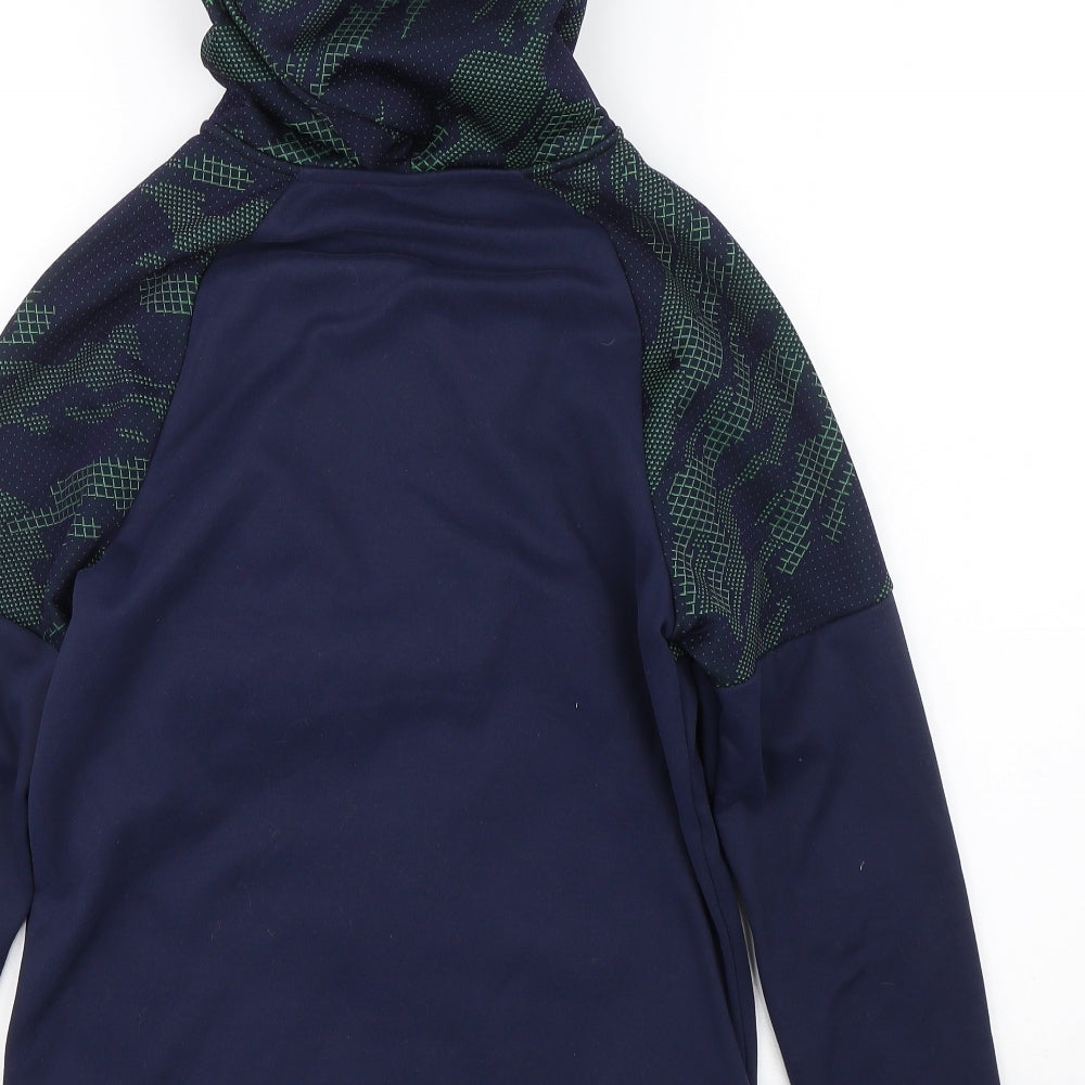 Champion Boys Blue Geometric  Full Zip Hoodie Size 12-13 Years