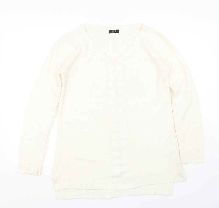 F&F Womens Beige Pullover Jumper Size 14