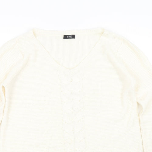 F&F Womens Beige   Pullover Jumper Size 14