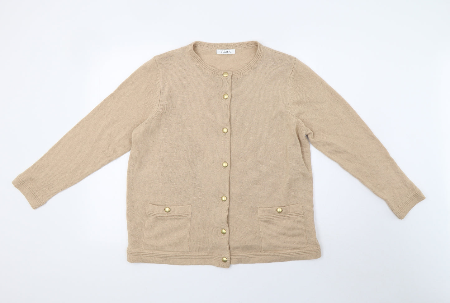 Marks and Spencer Womens Brown  Knit Cardigan Jumper Size 18