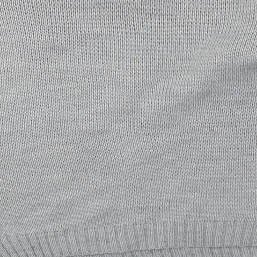 Preworn Boys Grey  Knit Pullover Sweatshirt Size 9-10 Years