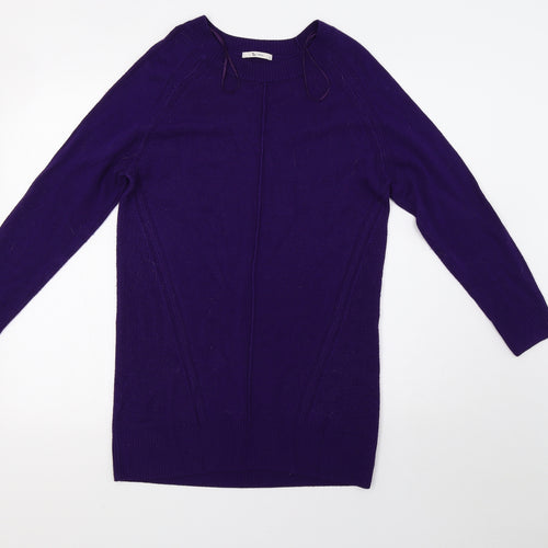 saisnburys Womens Purple  Knit Pullover Sweatshirt Size 10