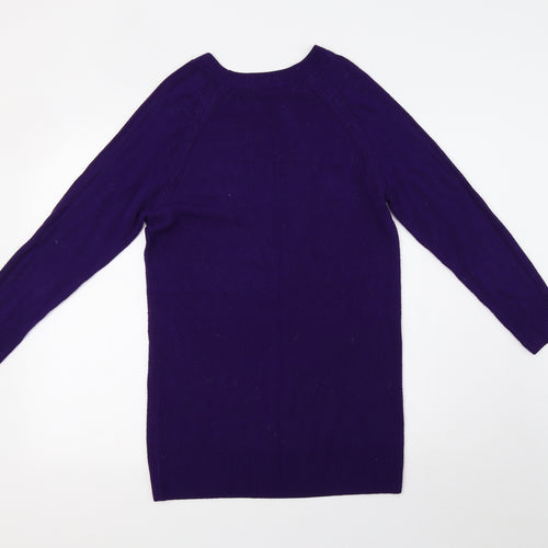 saisnburys Womens Purple  Knit Pullover Sweatshirt Size 10