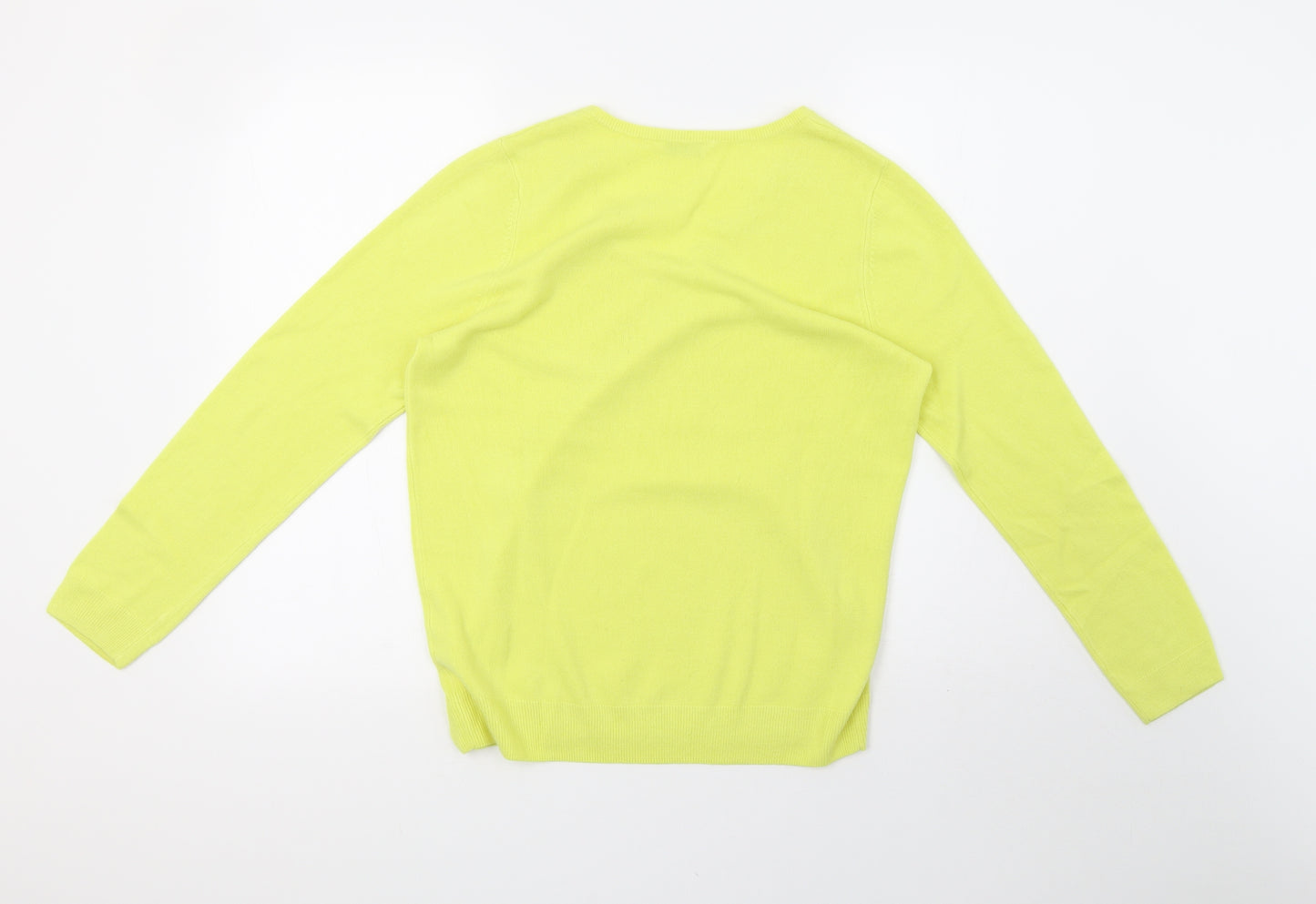 BHS Womens Yellow  Knit Pullover Sweatshirt Size 14