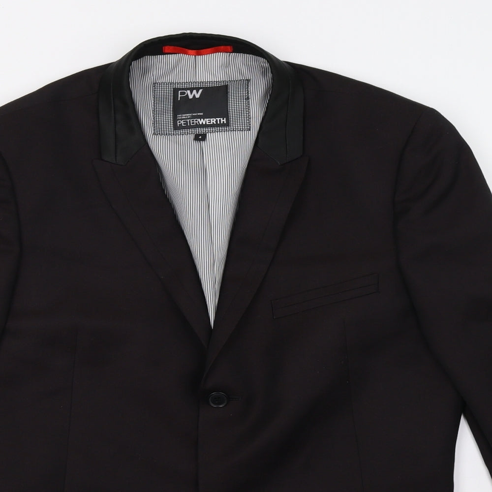 Peter Werth Mens Black   Jacket Blazer Size 40