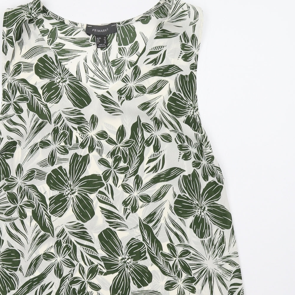 Primark Womens White Camouflage  Basic T-Shirt Size 14